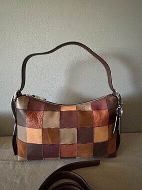 Coachtopia Alter/Ego Slouchy Shoulder Bag Leather Suede Patchwork Crossbody